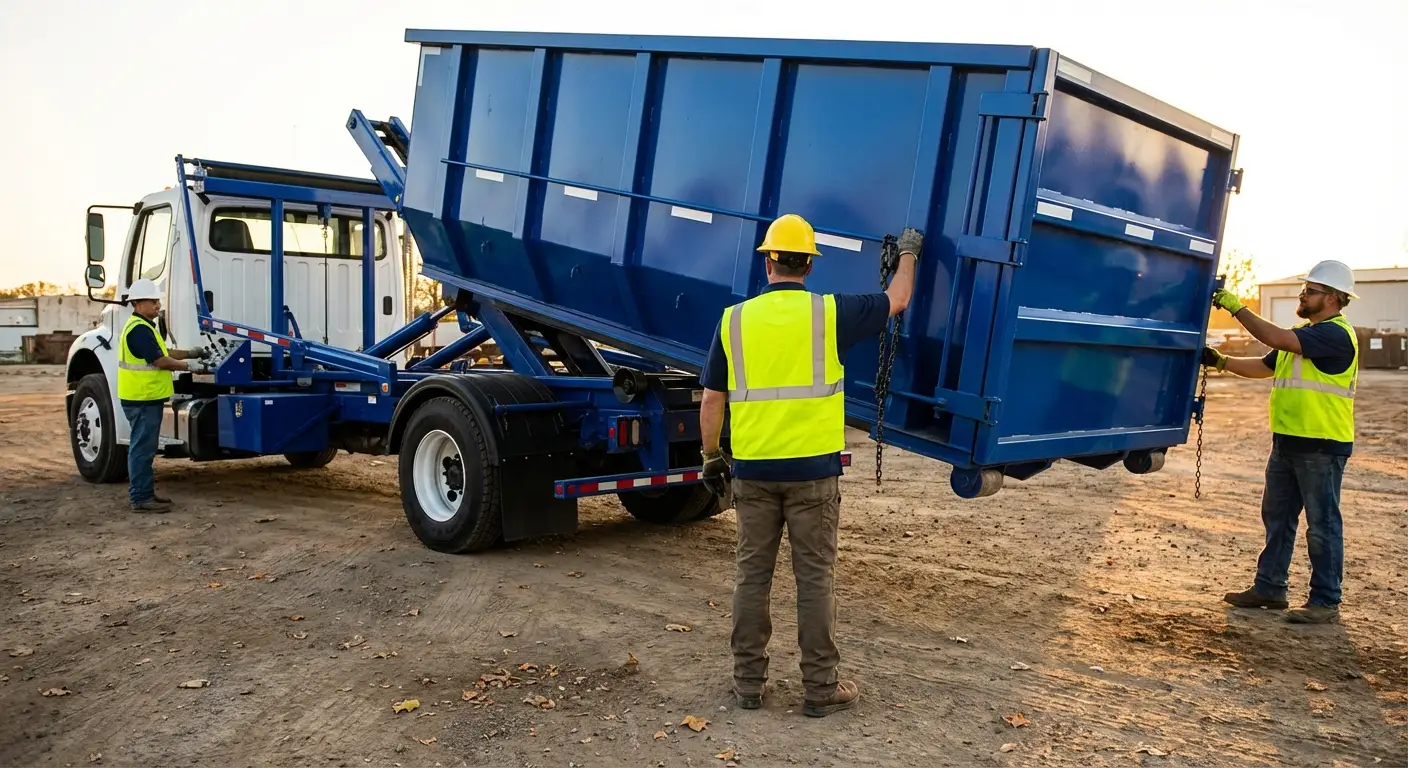 Commercial debris containment dumpster in Hollywood, FL