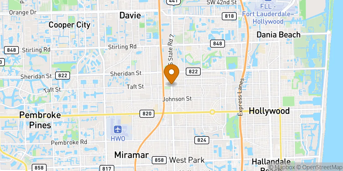  neighborhood map in Hollywood, FL