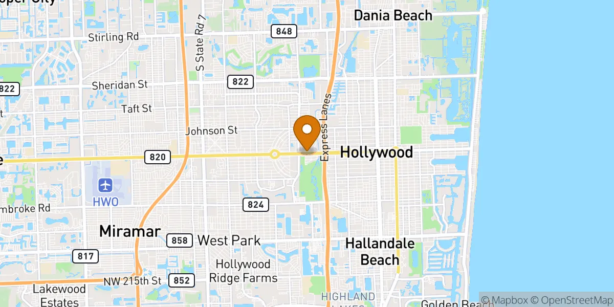  neighborhood map in Hollywood, FL