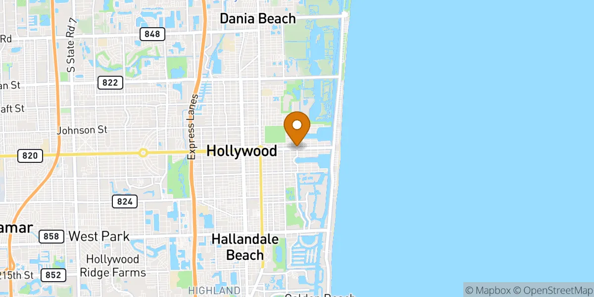  neighborhood map in Hollywood, FL